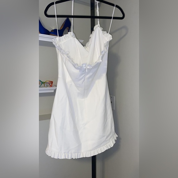 French Connection Womens Whisper Ruffled Hem Adjustable Strap Mini Dress - Picture 5 of 7